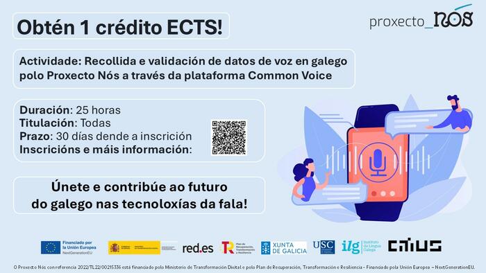 Crédito libre elección para recollida e validación de voz en galego